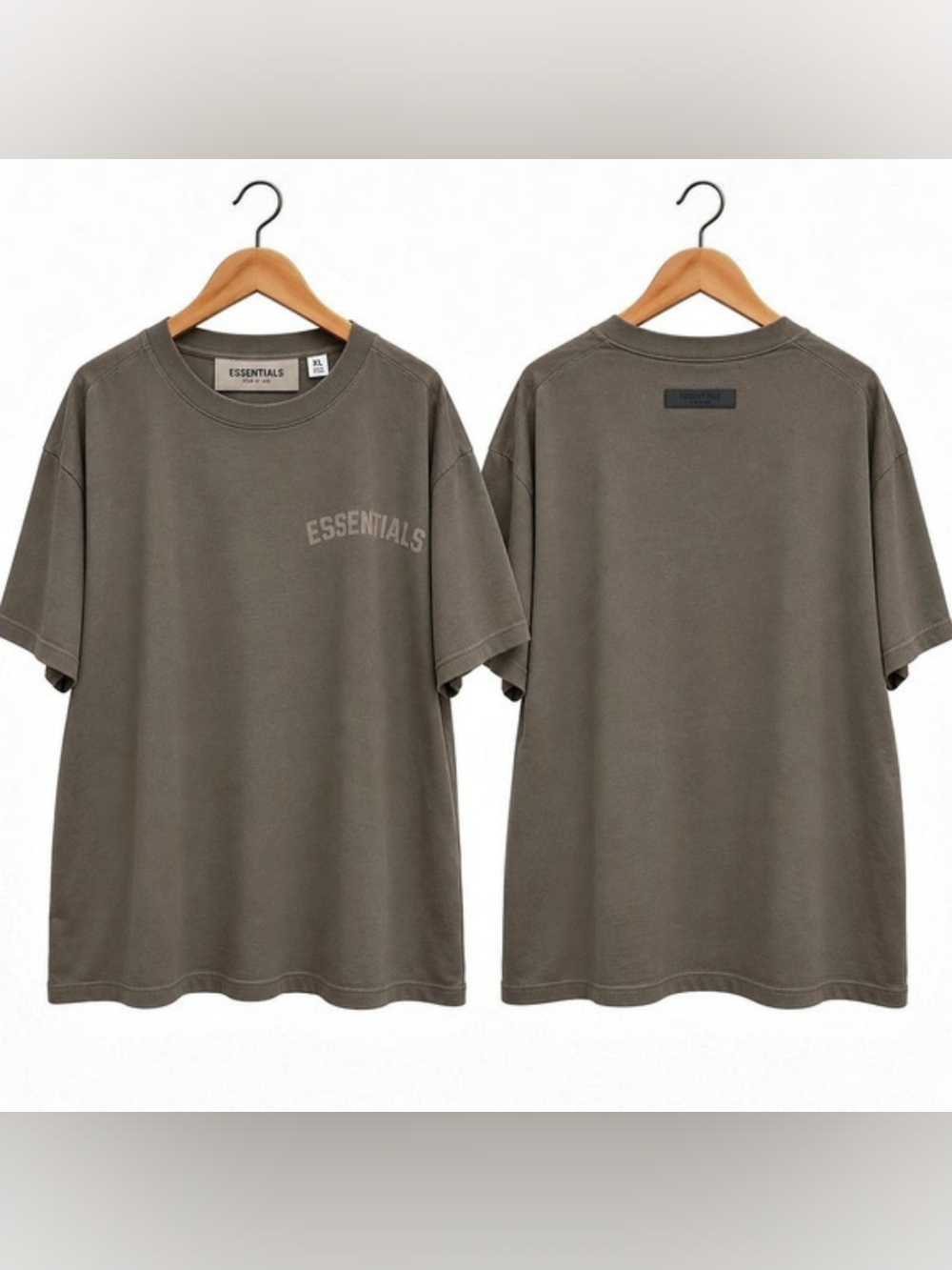 Fear of God Essentials Logo T-Shirt in Brown Size XL